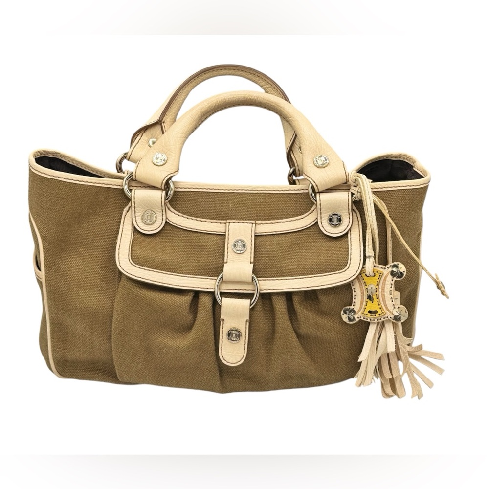 Celine Boogie Canvas Leather Handbag - Picture 7 of 14